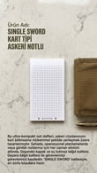 SINGLE SWORD KART TİPİ ASKERİ NOTLU