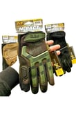 Single Sword Mechanix Tam Parmak Taktik Eldiven, Darbe Emici İş Eldiveni, Dokunmatik Özellikli Motosiklet&Spor Eldiveni, Unisex (HAKİ-L)