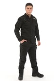 Single Sword Outdoor Unisex Kışlık Gömlek&Pantolon Alt Üst Takım (SİYAH-2XL)
