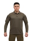 Single Sword Polo Yaka Uzun Kol Taktik T-Shirt (HAKİ-S)