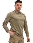 Single Sword Polo Yaka Uzun Kol Taktik T-Shirt (BEJ-S)