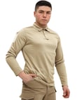 Single Sword Polo Yaka Uzun Kol Taktik T-Shirt (AÇIK BEJ-2XL)