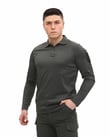 Single Sword Polo Yaka Uzun Kol Taktik T-Shirt (GRİ-2XL)