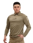 Single Sword Polo Yaka Uzun Kol Taktik T-Shirt (BEJ-M)
