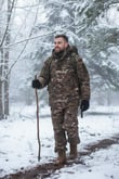 Single Sword Su Geçirmez Kışlık Softshell Mont&Pantolon Salopet Takım (MULTİCAM-L)
