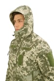 Single Sword Su&Rüzgâr Geçirmez Kapüşonlu Softshell Kışlık Erkek Mont (PİKSEL-S)