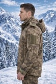 Single Sword Su&Rüzgâr Geçirmez Kapüşonlu Softshell Kışlık Erkek Mont (ATACS-M)