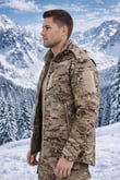 Single Sword Su&Rüzgâr Geçirmez Kapüşonlu Softshell Kışlık Erkek Mont (MULTİCAM-2XL)