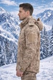 Single Sword Su&Rüzgâr Geçirmez Kapüşonlu Softshell Kışlık Erkek Mont (JAN-L)