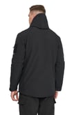 Single Sword Su&Rüzgar Geçirmez Outdoor Softshell Kışlık Erkek Mont (Kapüşonlu) (SİYAH-3XL)