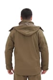 Single Sword Su&Rüzgar Geçirmez Outdoor Softshell Kışlık Erkek Mont (Kapüşonlu) (HAKİ-XL)