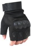 Single Sword Yarım Parmak Taktik Eldiven Bisiklet Motosiklet Outdoor Eldiven (SİYAH-XL)