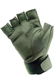 Single Sword Yarım Parmak Taktik Eldiven Bisiklet Motosiklet Outdoor Eldiven (HAKİ-XL)