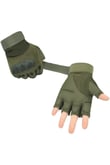 Single Sword Yarım Parmak Taktik Eldiven Bisiklet Motosiklet Outdoor Eldiven (HAKİ-2XL)