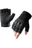 Single Sword Yarım Parmak Taktik Eldiven Bisiklet Motosiklet Outdoor Eldiven (SİYAH-2XL)