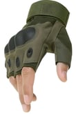 Single Sword Yarım Parmak Taktik Eldiven Bisiklet Motosiklet Outdoor Eldiven (HAKİ-XL)