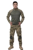 Sword Dirsek Detaylı Polo Yaka Kadın&Erkek Combat T-shirt Single (PİKSEL-L)