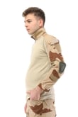 Sword Dirsek Detaylı Polo Yaka Kadın&Erkek Combat T-shirt Single (Ç.KAMUFLAJ-L)