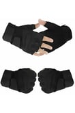 Sword Erkek&Kadın Outdoor Spor&Fitness Outdoor Kesik Parmak Eldiven Single (SİYAH-XL)