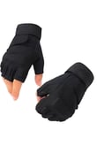 Sword Erkek&Kadın Outdoor Spor&Fitness Outdoor Kesik Parmak Eldiven Single (SİYAH-M)