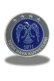 Türk Hava Kuvvetleri 9,5 cm Yuvarlak Arkası Cırtlı Plastik Arma Patch