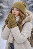 Unisex Şapka 3’lü Polar Bere Seti – Kadın & Erkek Kışlık