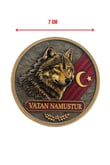 Vatan Namustur” Kurt Armalı Plastik Patch  7 cm