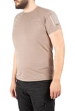 Yaka Kısa Kol Basic Combat T-Shirt Bisiklet (BEJ-M)