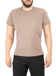 Yaka Kısa Kol Basic Combat T-Shirt Bisiklet (BEJ-2XL)