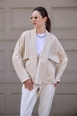 Bej Kraşlı Kimono