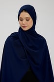 Lacivert Kristal Krep Şal