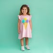 Bebeğim ve Ben Elbise / Pembe Ice Cream