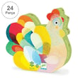 Djeco Dekoratif Puzzle 24 Parça/Raoul The Hen