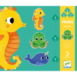Djeco Dev Puzzle - Deniz Canlıları 4-6-9 Parça