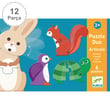 Djeco İkili Puzzle Articulo Animals