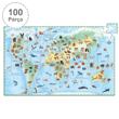 Djeco Klasik Puzzle 100 Parça/ World'S Animals