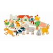 Djeco Mıknatıslı Oyunlar - Wooden Farm Magnets