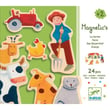 Djeco Mıknatıslı Oyunlar - Wooden Farm Magnets