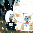 Djeco Wizzy Puzzle 50 Parça / Cuddly Cats