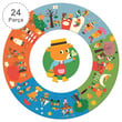 Djeco Yuvarlak Puzzle 24 Parça - Bir Yıl