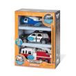 Driven 3'lü Set - Helikopter, Polis Arabası, İtfaiye Arabası