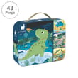 Janod 4 Aşamalı Çantalı Puzzle Seti - Dinozorlar