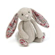 Jellycat Çiçekli Bej Tavşan Küçük Boy