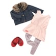 Our Generation Kıyafet/Jean Jacket & Fur Collar