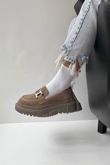 Kadın Loafer Ayakkabı VİZON SÜET