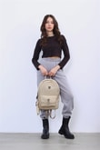 Kalemlikli Unisex Sırt Çantası BEJ