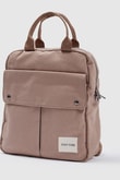Unisex Keten Sırt Ve Kol Çantası VİZON