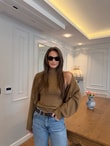 QULOVEYENİ GELENLER2'li Acı Kahve Bolerolu Triko