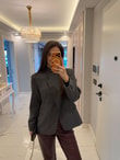 QULOVEYeni GelenlerAntrasit Tivat Astarlı Blazer