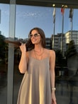 QULOVEYeni GelenlerAyarlanabilir Askılı Elbise